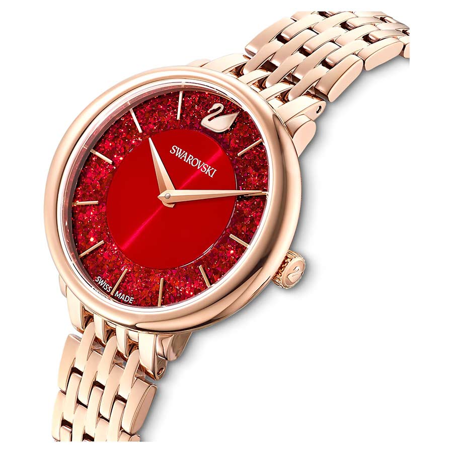 Đồng Hồ Nữ Swarovski Crystalline Chic Watch 5547608 Màu Vàng Gold  Mặt Đỏ