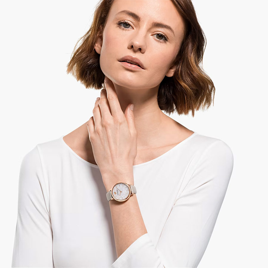 Đồng Hồ Nữ Swarovski Crystalline Joy Watch 5563702 Màu Xám