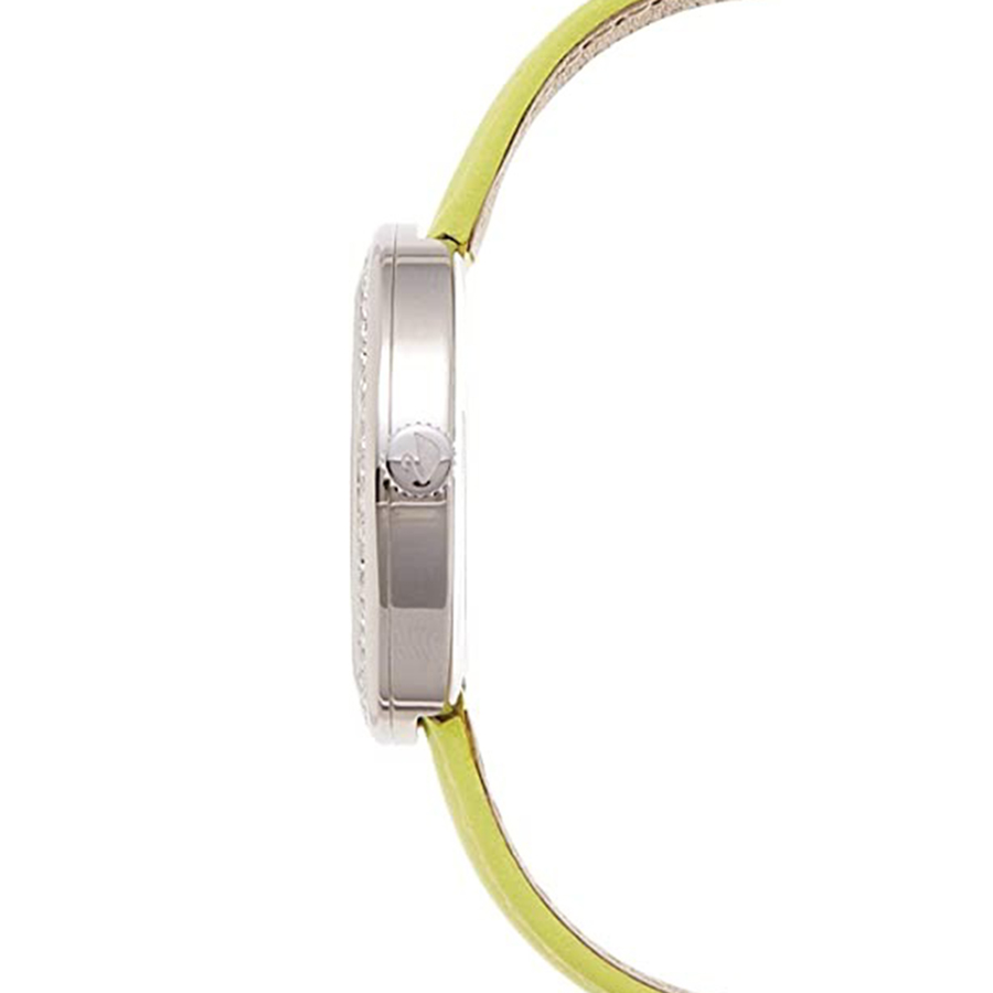 Đồng Hồ Nữ Swarovski Women's White Dial Leather Band Watch 5095643 Màu Vàng