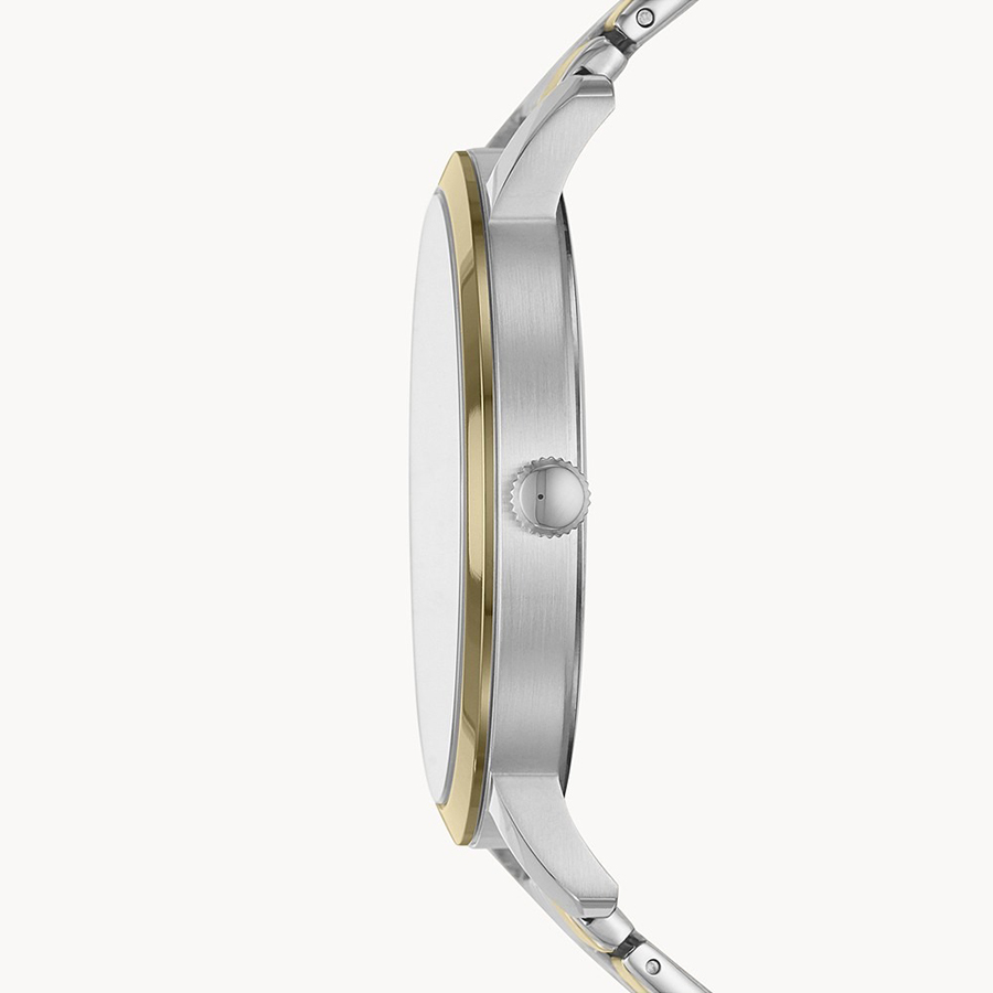 Đồng Hồ Nam Fossil Lux Luther Three-Hand Two-Tone Stainless Steel Watch BQ2418 Màu Bạc/Vàng