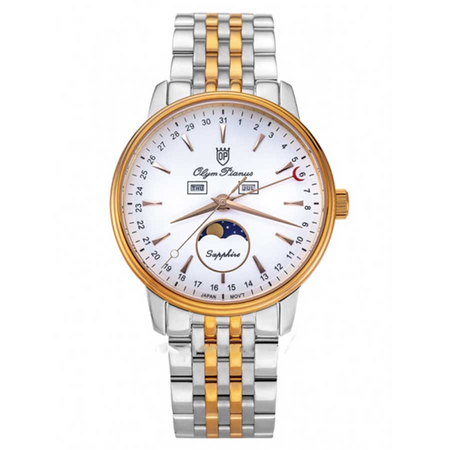 Đồng Hồ Nam Olym Pianus OP5738-80MSR-T Màu Vàng Bạc