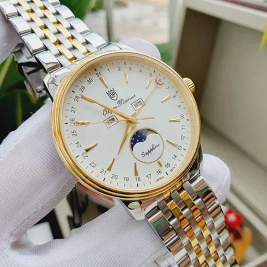 Đồng Hồ Nam Olym Pianus OP5738-80MSR-T Màu Vàng Bạc