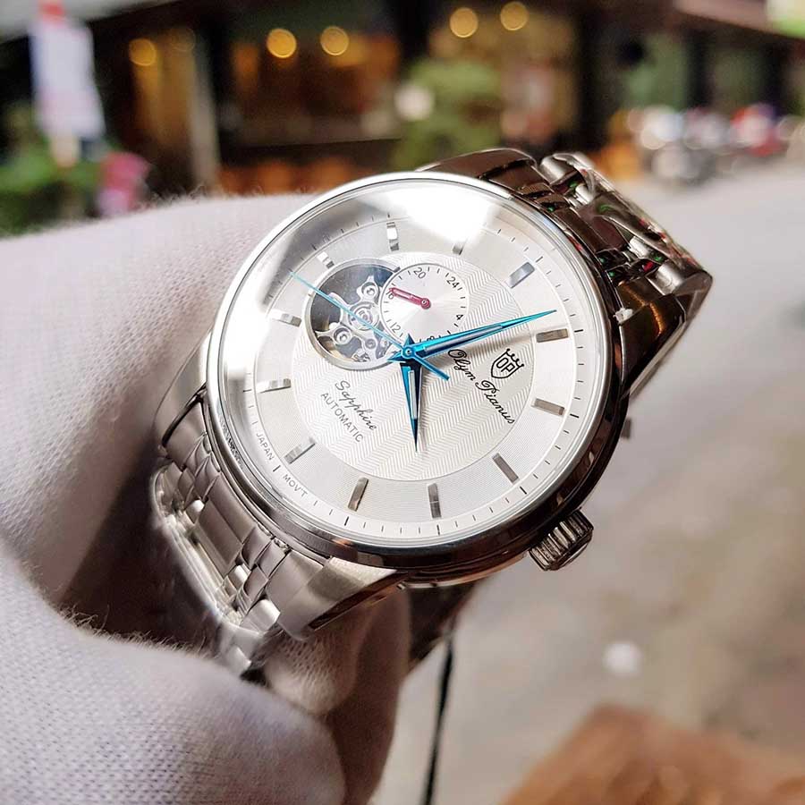 Đồng Hồ Nam Olym Pianus OP990-163AMS-T Màu Bạc