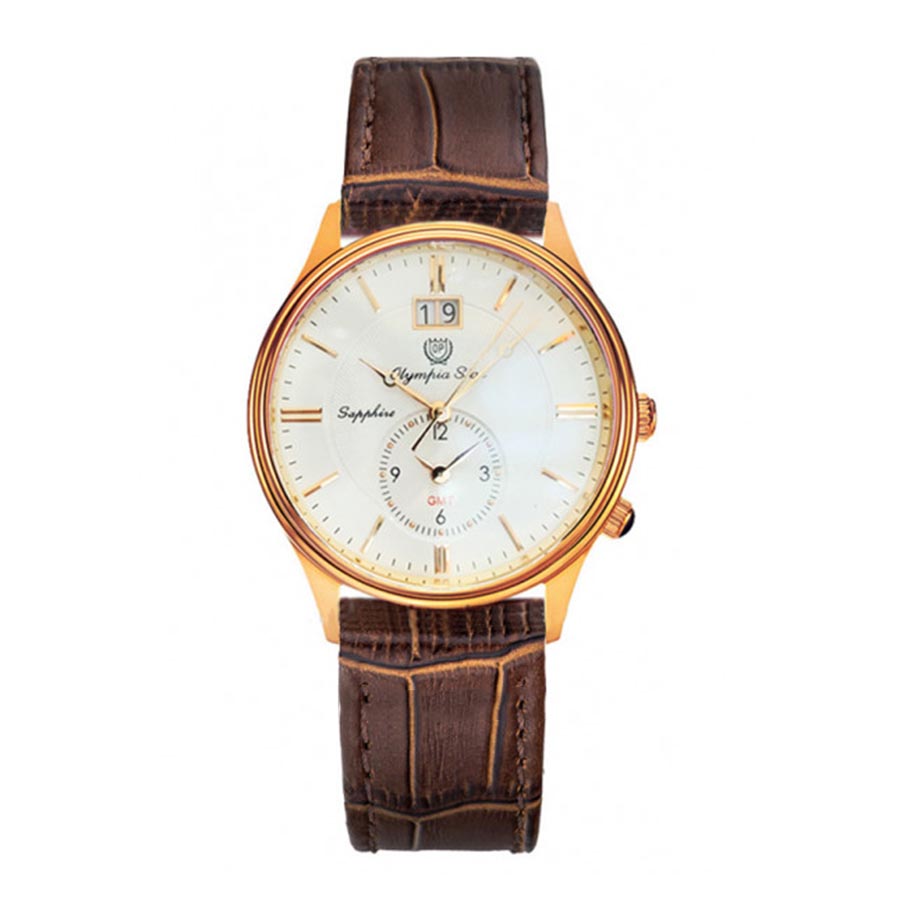 Đồng Hồ Nam Olympia Star OPA580501-03MR-GL-T Màu Nâu Trắng