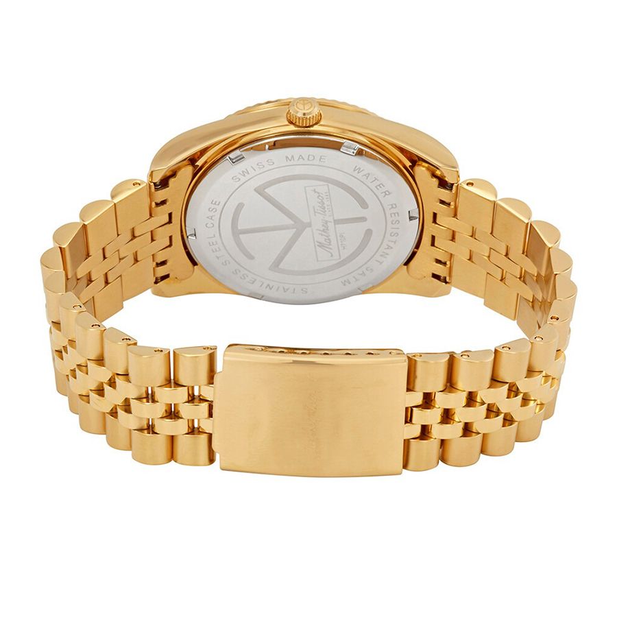 Đồng Hồ Nam Mathey-Tissot Mathey II Quartz Crystal Mother Of Pearl Dial Men's Watch H710PI Màu Vàng