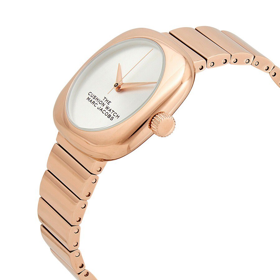 Đồng Hồ Nữ Marc Jacobs The Cushion Quartz Silver Dial Ladies Watch MJ0120179299 Màu Vàng Hồng Mặt Bạc