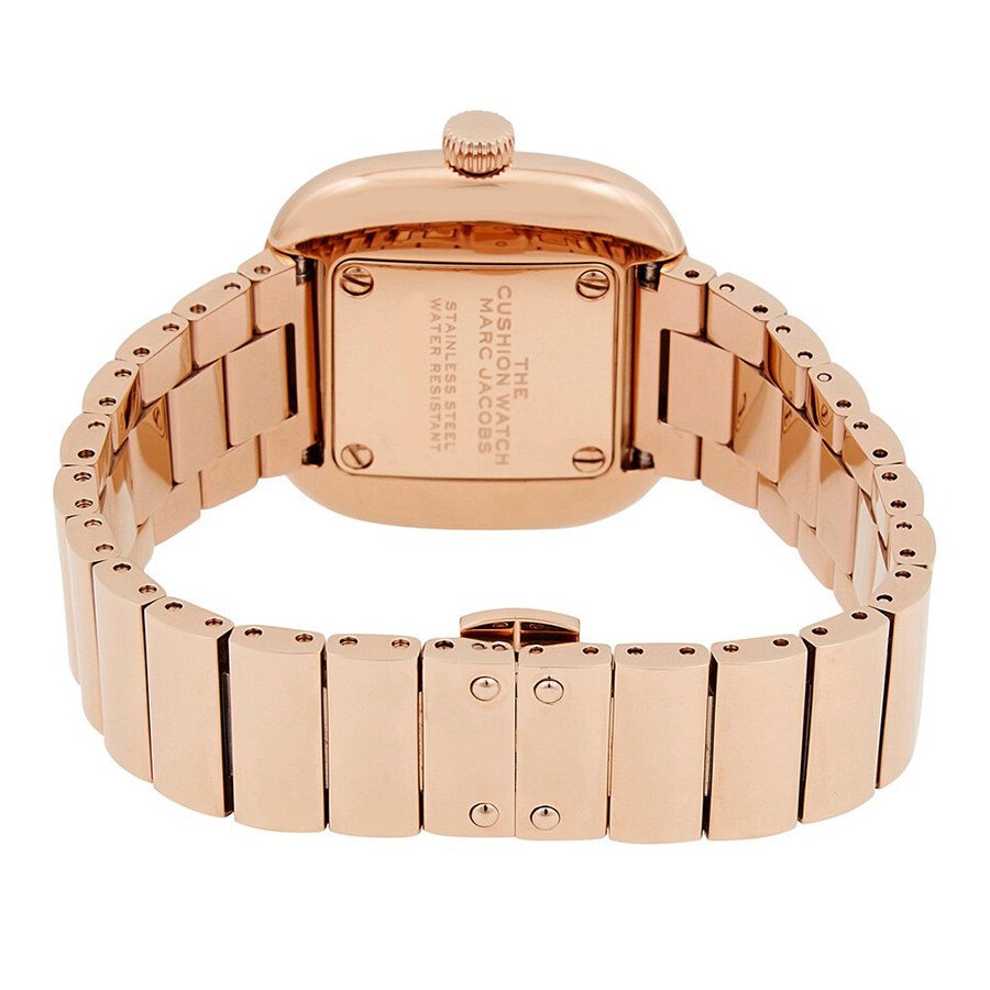 Đồng Hồ Nữ Marc Jacobs The Cushion Quartz Silver Dial Ladies Watch MJ0120179299 Màu Vàng Hồng Mặt Bạc