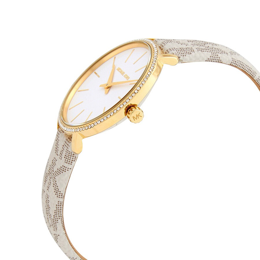 Set Đồng Hồ Nữ Michael Kors MK Pyper Quartz White Dial Ladies Watch MK1037 Màu Trắng