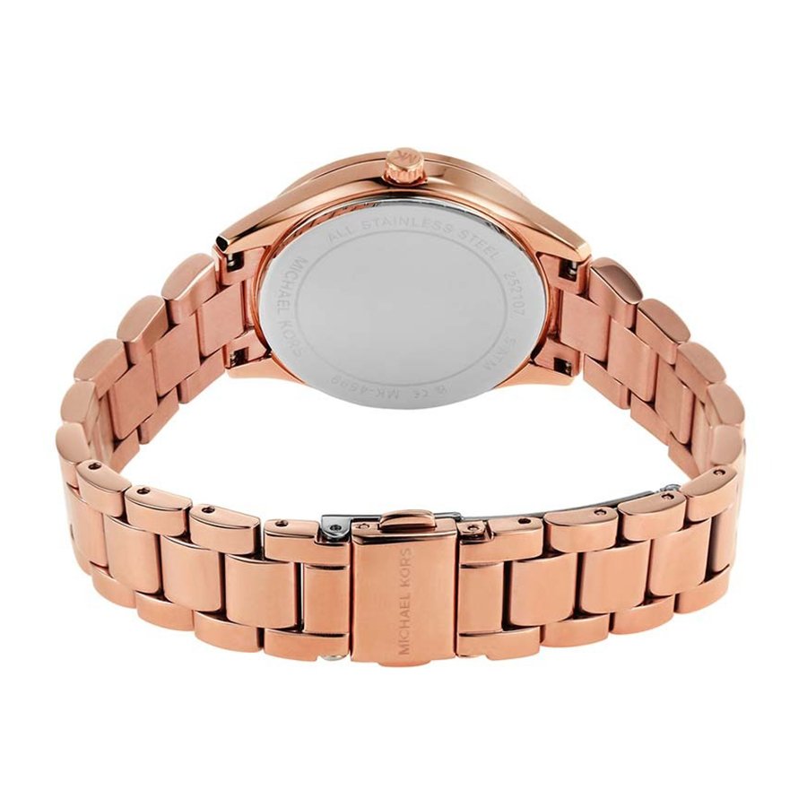 Set Đồng Hồ Nữ Michael Kors MK Lauryn Quartz Crystal Rose Gold-tone Ladies Watch And Bracelet Set MK1038 Màu Vàng Hồng