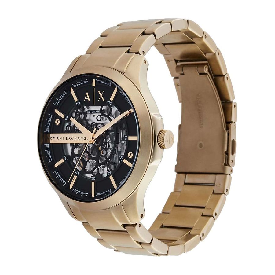 Đồng Hồ Nam Armani Exchange Hampton Automatic Black Skeleton Dial Men's Watch AX2419 Màu Đen