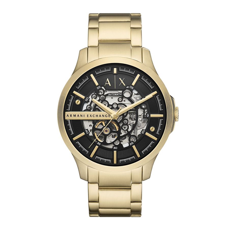 Đồng Hồ Nam Armani Exchange Hampton Automatic Black Skeleton Dial Men's Watch AX2419 Màu Đen