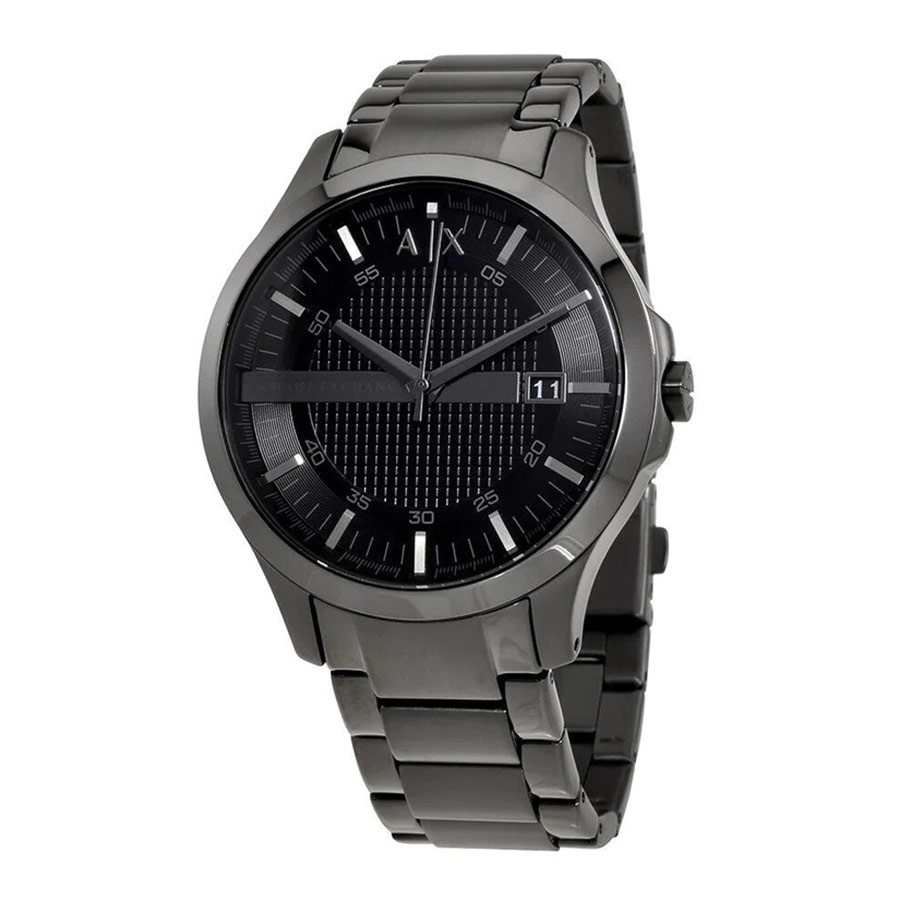 Set Đồng Hồ Nam Armani Exchange Hampton Black Dial Men's Gift Set AX7101 Kèm Vòng Đeo Tay Màu Đen