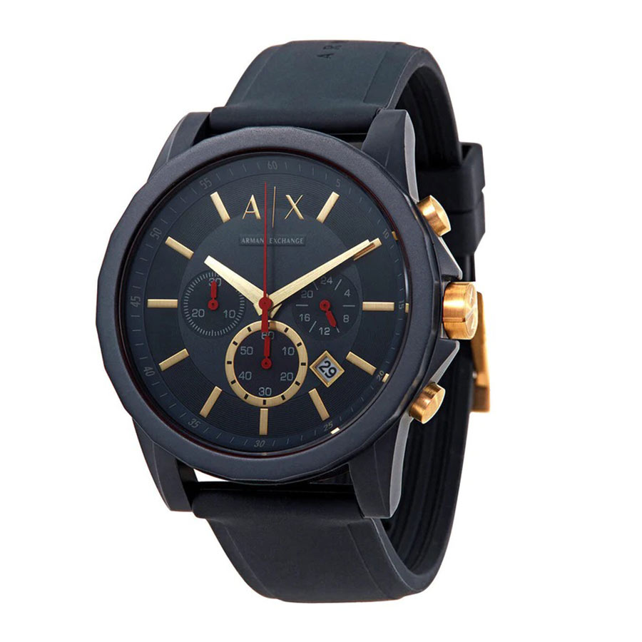 Đồng Hồ Nam Armani Exchange Outerbanks Chronograph Quartz Blue Dial Men's Watch AX1335 Màu Xanh