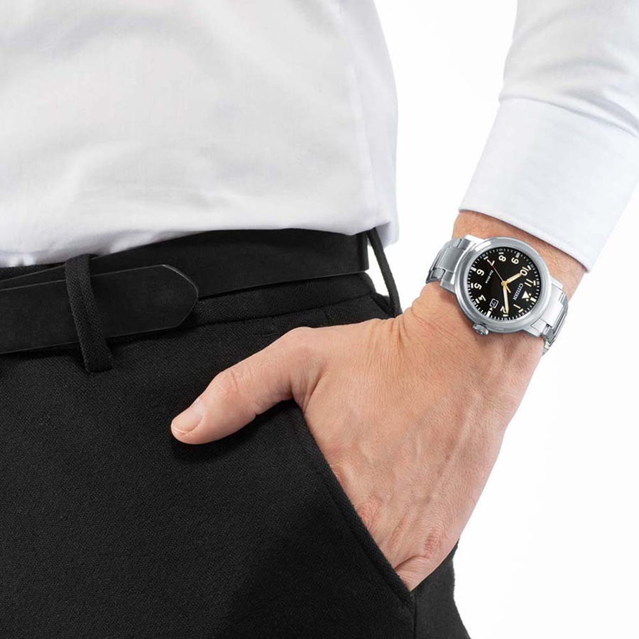 Đồng Hồ Nam Citizen Eco-Drive Collection AW1620-81E Màu Bạc Đen