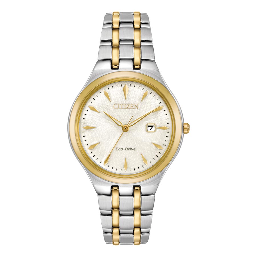 Đồng Hồ Nữ Citizen EW249454A Corso White Dial Ladies Watch 32mm Màu Demi Vàng- Bạc