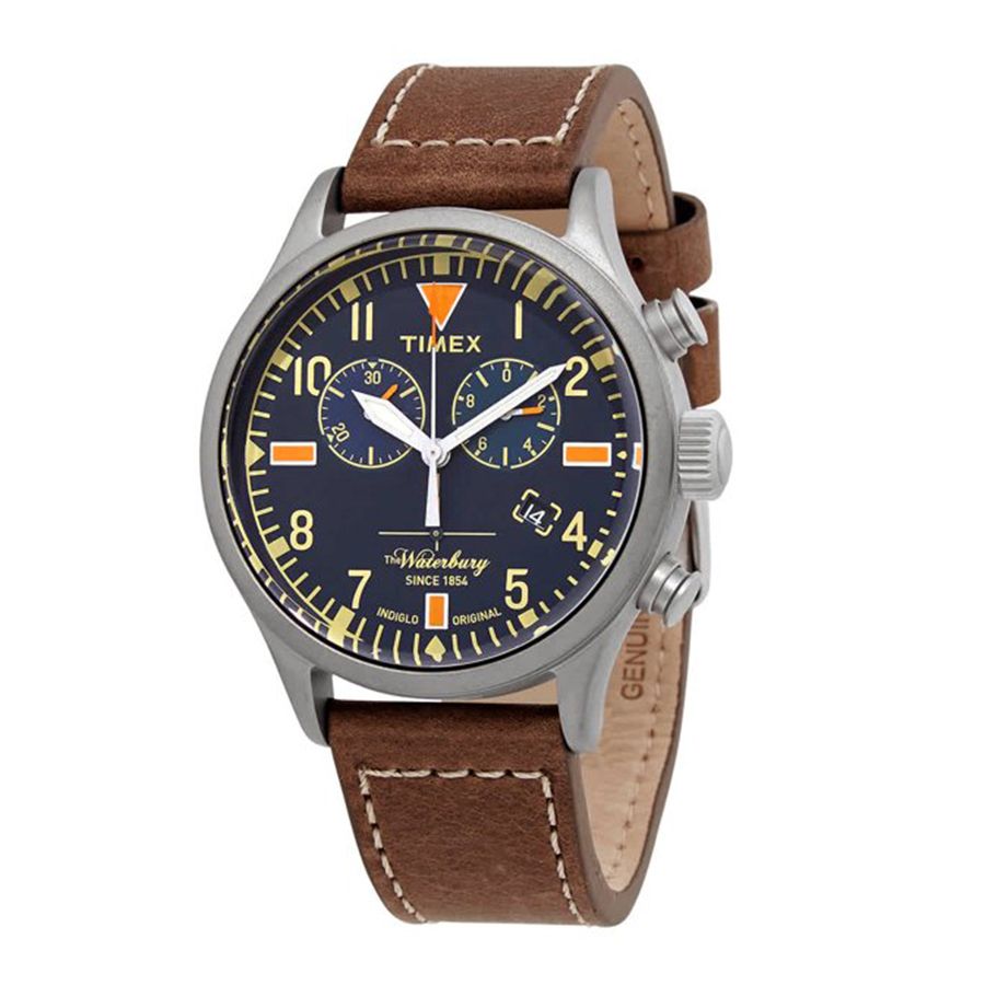 Đồng Hồ Nam Timex Waterbury Chronograph Quartz Blue Dial Men's Watch TW2P84100 Màu Xanh Navy