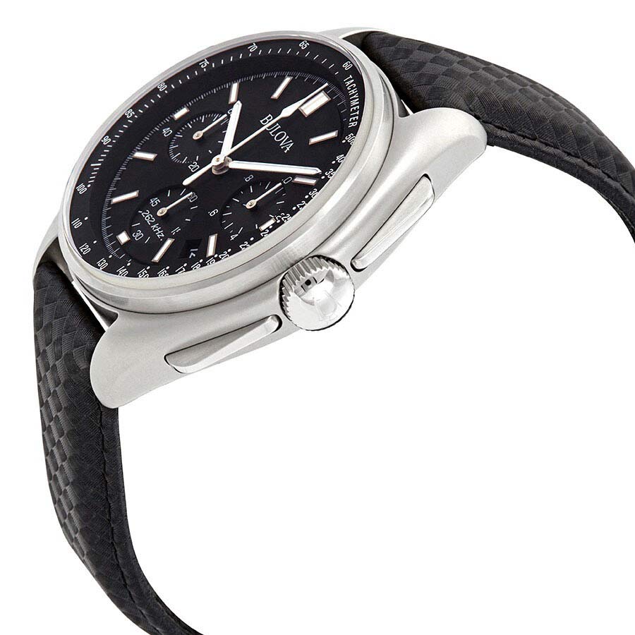 Đồng Hồ Nam Bulova Moon Apollo Lunar Pilot Chronograph Black Dial Men's Watch 96B251 Màu Đen