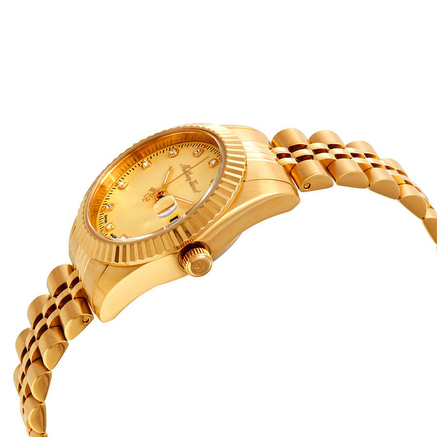 Đồng Hồ Nữ Mathey Tissot Rolly III Crystal Gold Dial Ladies D810PDI Màu Vàng Gold