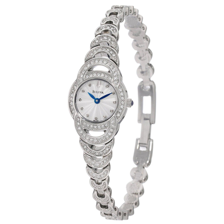 Đồng Hồ Nữ Bulova Crystal Silver Colored/Steel 21mm Màu Bạc