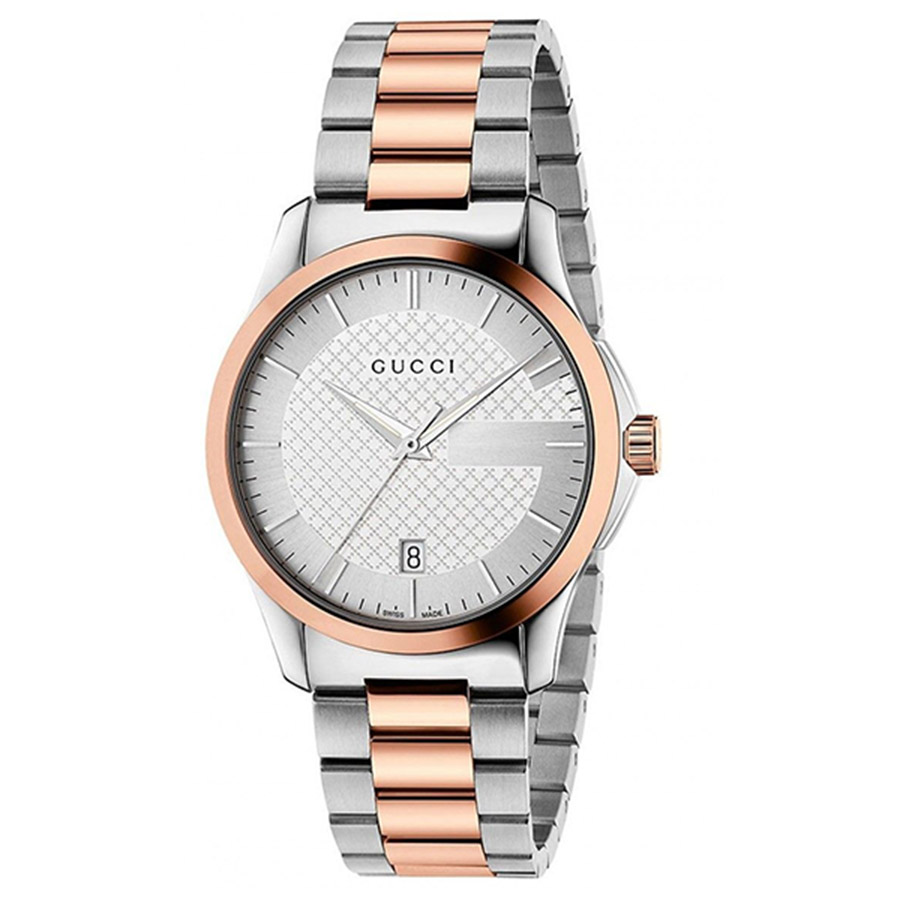 Đồng Hồ Nam Gucci G-Timeless Watch YA126447 38mm Màu Bạc Phối Vàng Hồng
