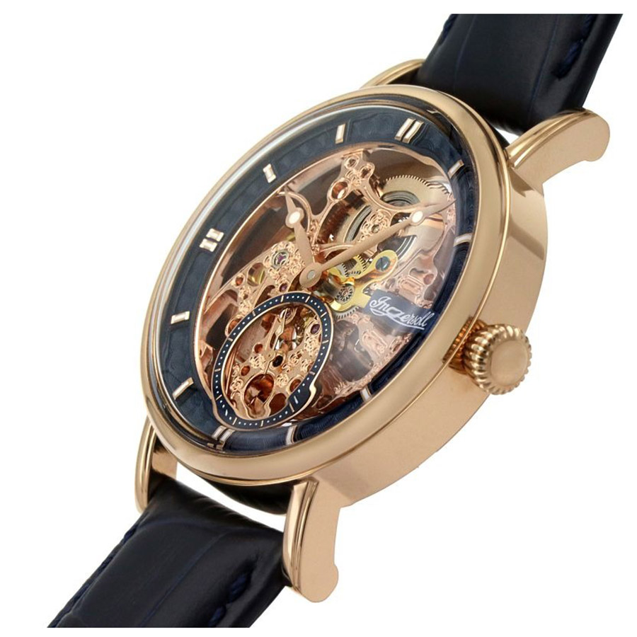 Đồng Hồ Nam Gents Ingersoll The Herald Watch I00407 Màu Xanh Phối Vàng Hồng
