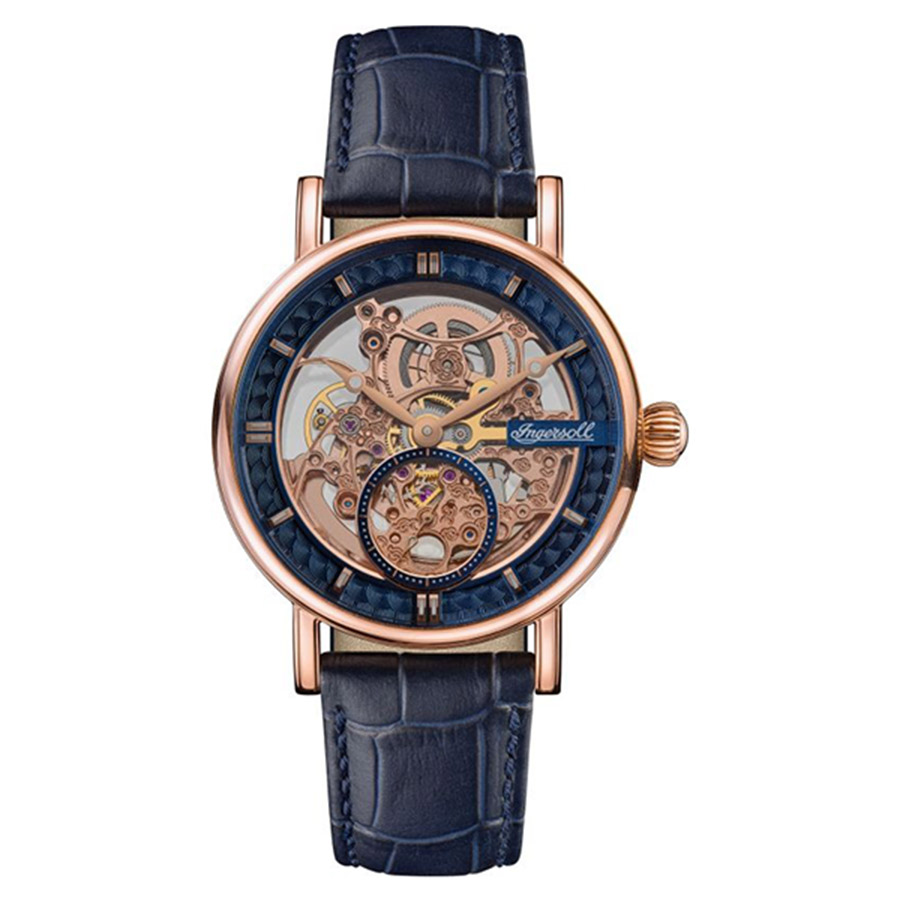 Đồng Hồ Nam Gents Ingersoll The Herald Watch I00407 Màu Xanh Phối Vàng Hồng