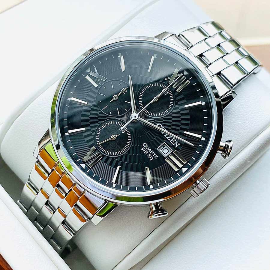 Đồng Hồ Nam Citizen Chronograph Quartz AN3610-71E Màu Bạc