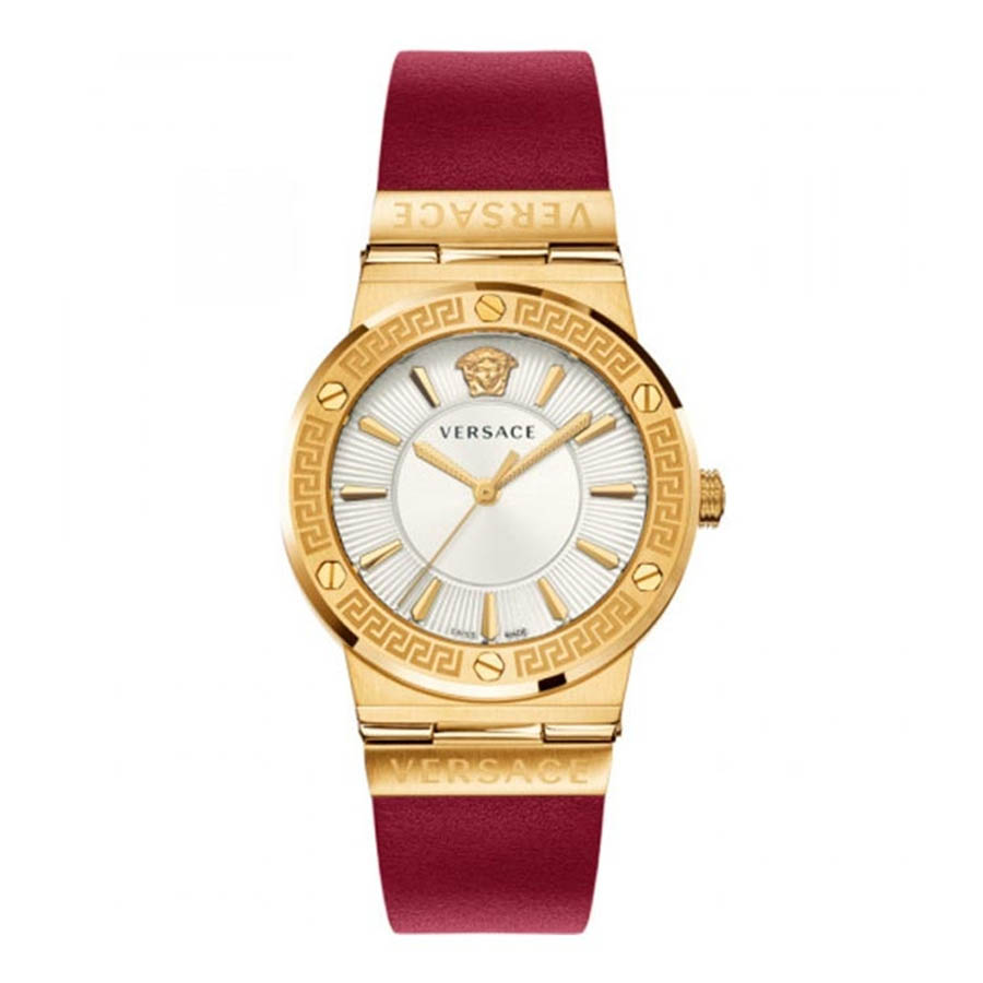 Đồng Hồ Nữ Versace Greca Logo VEVH00420 Leather Màu Vàng - Đỏ