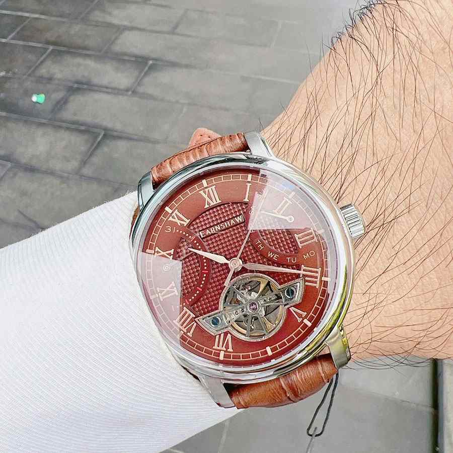Đồng Hồ Nam Thomas Earnshaw Longcase Double Retrograde ES-8169-03 Màu Nâu