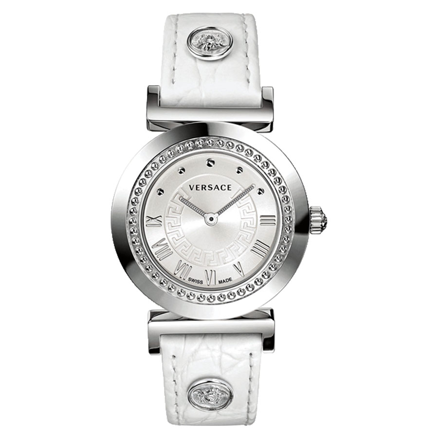 Đồng Hồ Nữ Versace P5Q99D001 S001 Vanity Swiss Croco 35mm Màu Trắng Bạc