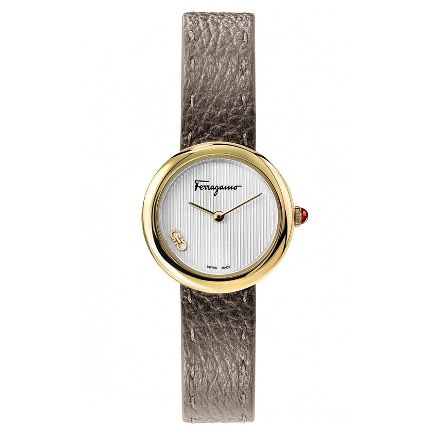 Đồng Hồ Nữ Salvatore Ferragamo Forever Leather Watch 28mm SFNL00220 Màu Xám
