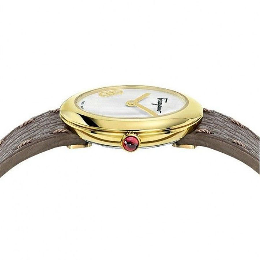 Đồng Hồ Nữ Salvatore Ferragamo Forever Leather Watch 28mm SFNL00220 Màu Xám