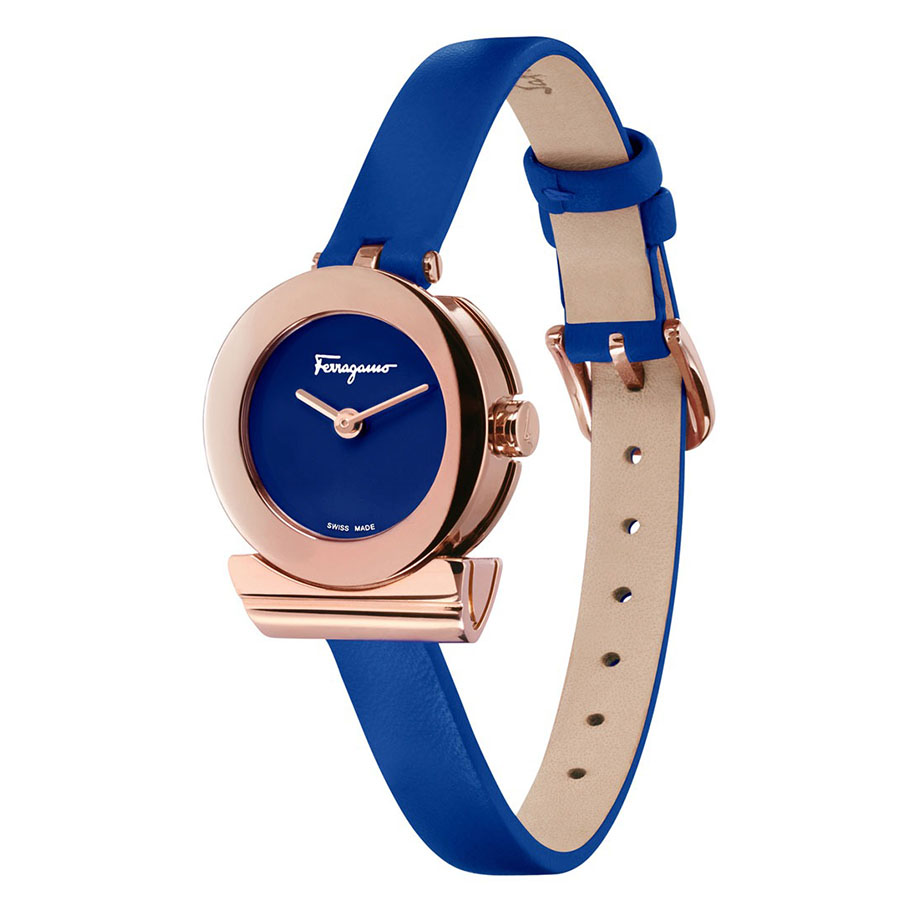 Đồng Hồ Nữ Salvatore Ferragamo Gancino Watch 22mm Màu Xanh Dương