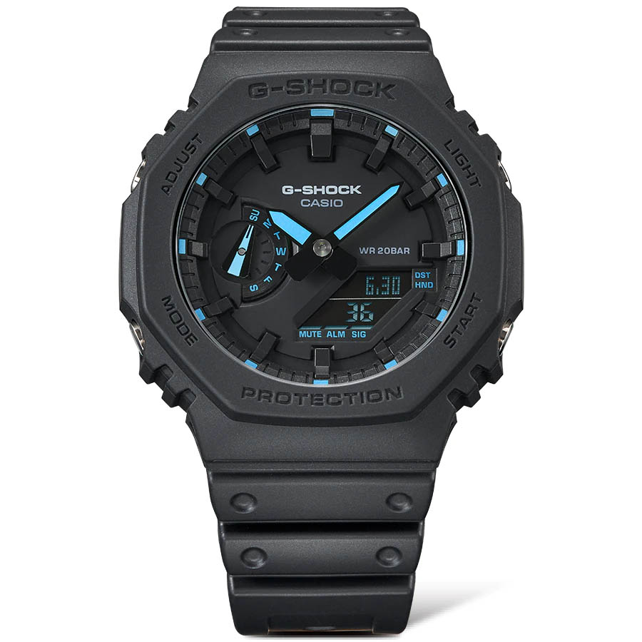 Đồng Hồ Nam Casio Analog-Digital G Shock Neon Accent Series Neon Accent Series GA2100-1A2 Màu Đen