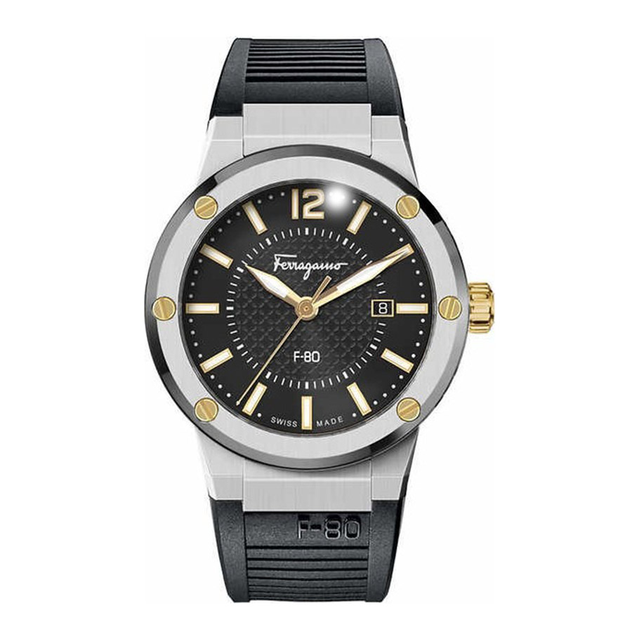 Đồng Hồ Salvatore Ferragamo F-80 Watch 44mm SFHY02622 Màu Đen