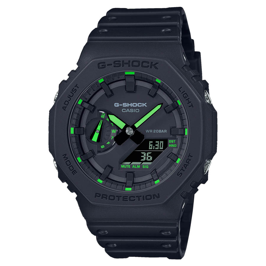 Đồng Hồ Nam Casio Analog-Digital G Shock Neon Accent Series GA2100-1A3 Màu Đen