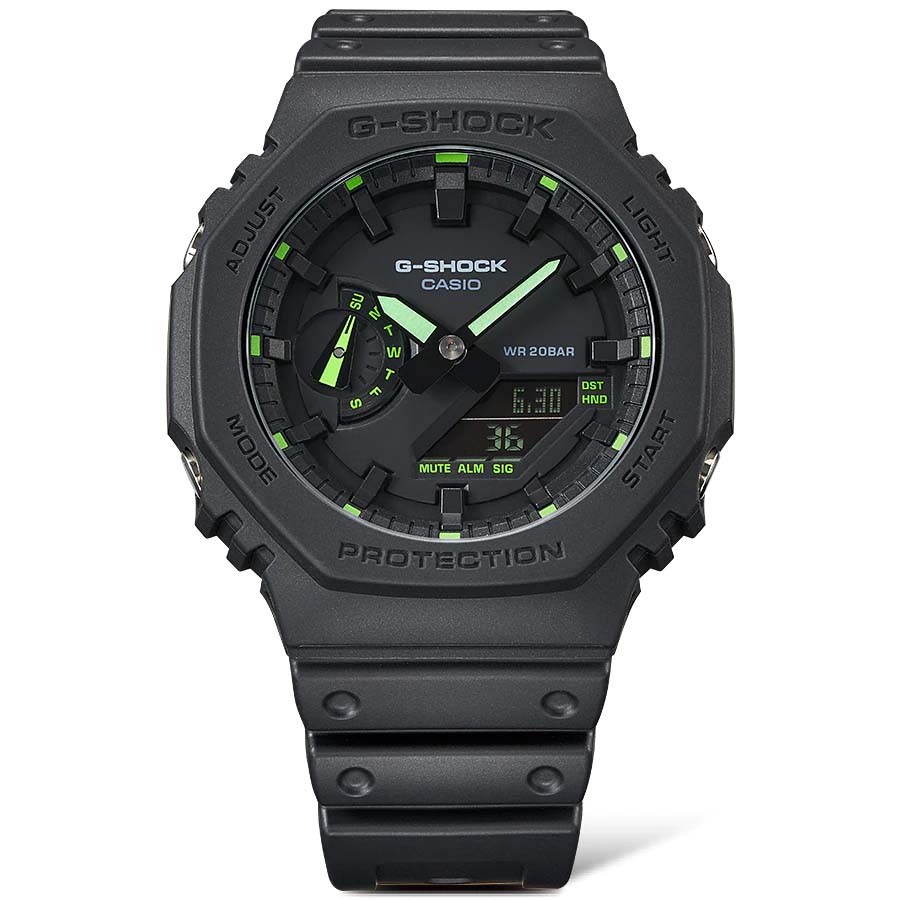 Đồng Hồ Nam Casio Analog-Digital G Shock Neon Accent Series GA2100-1A3 Màu Đen