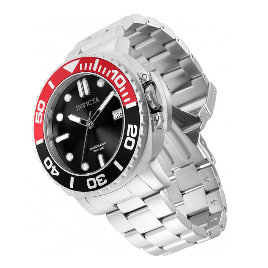 Đồng Hồ Nam Invicta Pro Diver Men's Watch IN-34314 Màu Bạc Mặt Đen
