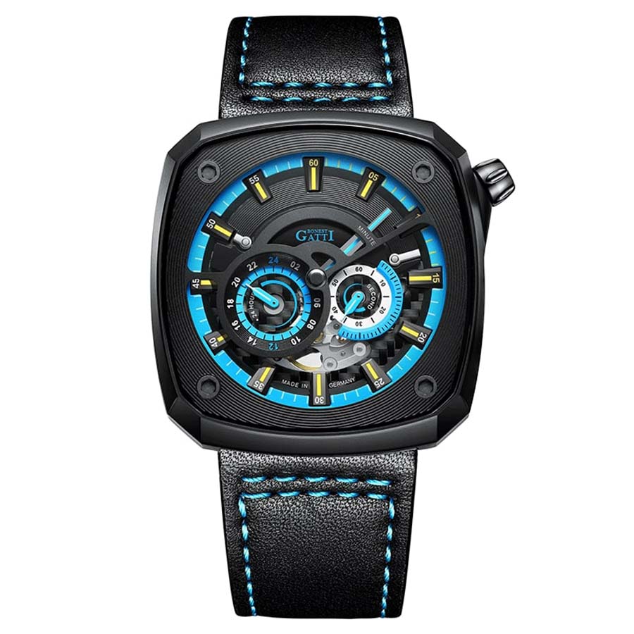 Đồng Hồ Nam Bonest Gatti Offshore Speed B966016L Màu Đen Viền Xanh