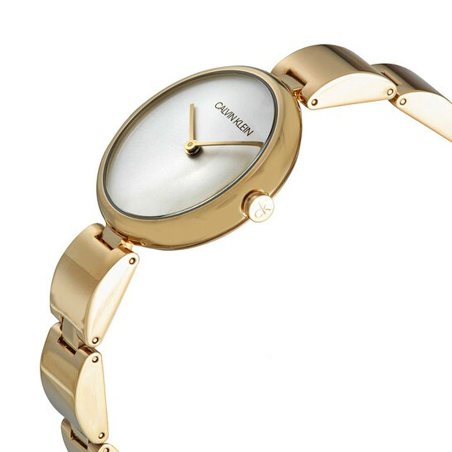 Đồng Hồ Nữ Calvin Klein CK Wavy Women's Watch K9U23546 Màu Vàng Mặt Bạc