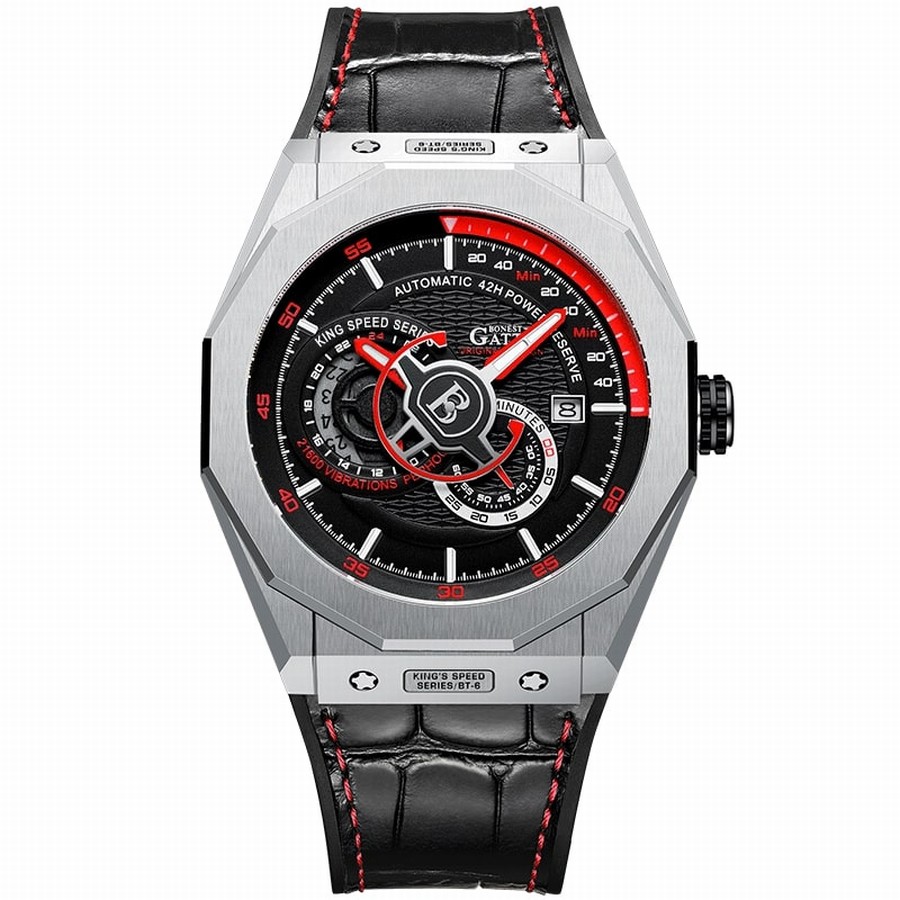 Đồng Hồ Nam Bonest Gatti King Speed B586013L Màu Đen Viền Đỏ