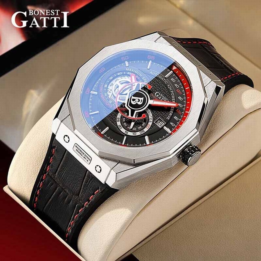 Đồng Hồ Nam Bonest Gatti King Speed B586013L Màu Đen Viền Đỏ