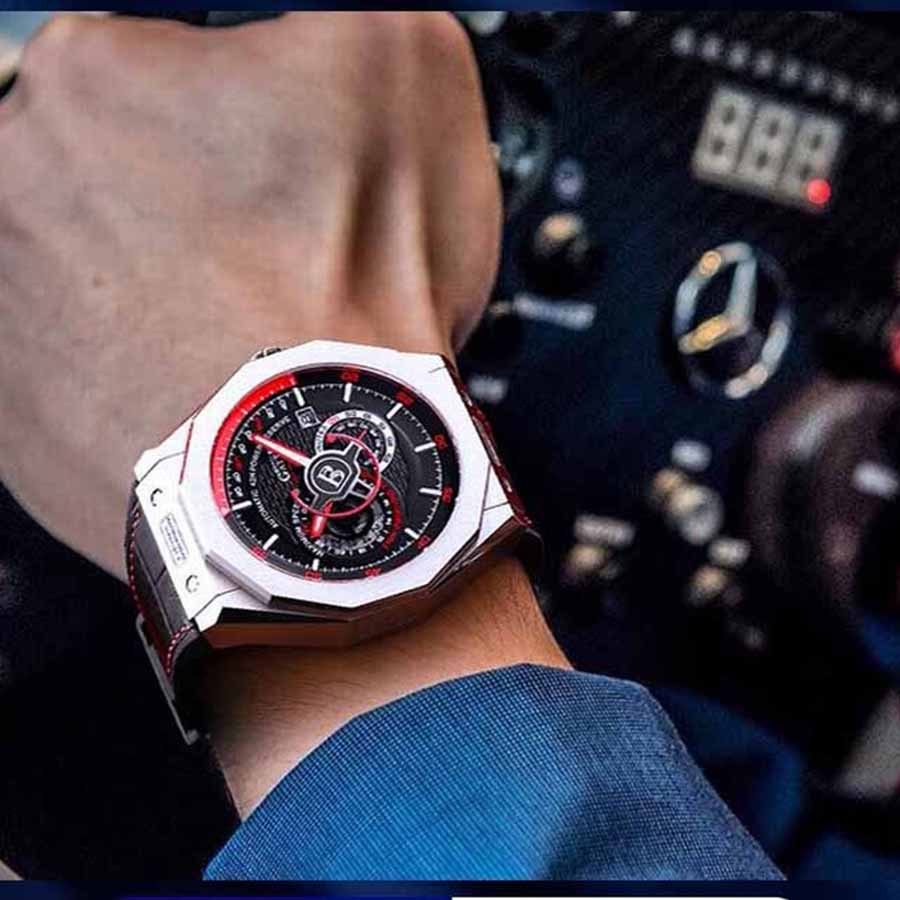 Đồng Hồ Nam Bonest Gatti King Speed B586013L Màu Đen Viền Đỏ