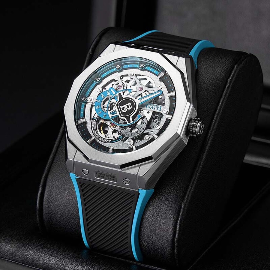 Đồng Hồ Nam Bonest Gatti King Speed B576011R Màu Đen Viền Xanh