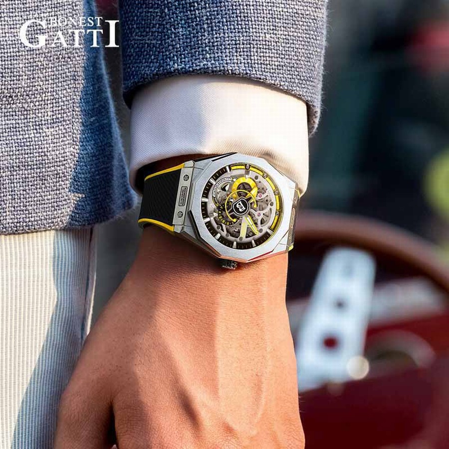 Đồng Hồ Nam Bonest Gatti King Speed B576014R Màu Đen Viền Vàng