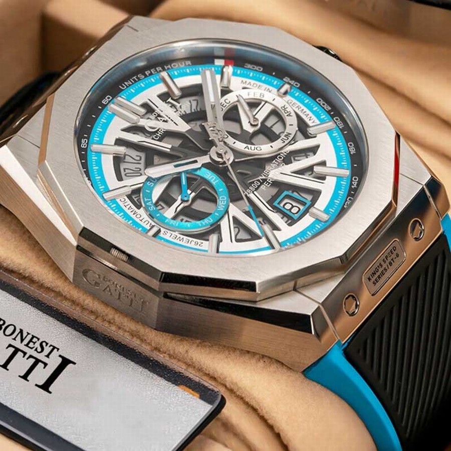 Đồng Hồ Nam Bonest Gatti King Speed B596011R Màu Đen - Xanh
