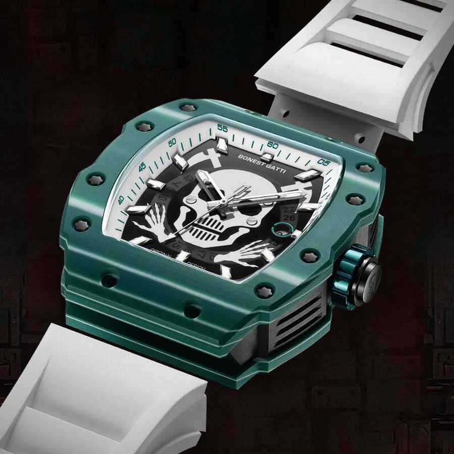 Đồng Hồ Nam Bonest Gatti Lodumani B399081R Carbon Màu Xanh Trắng