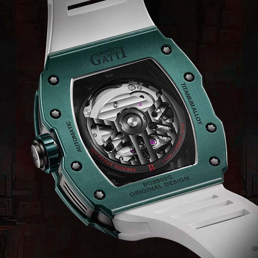 Đồng Hồ Nam Bonest Gatti Lodumani B399081R Carbon Màu Xanh Trắng