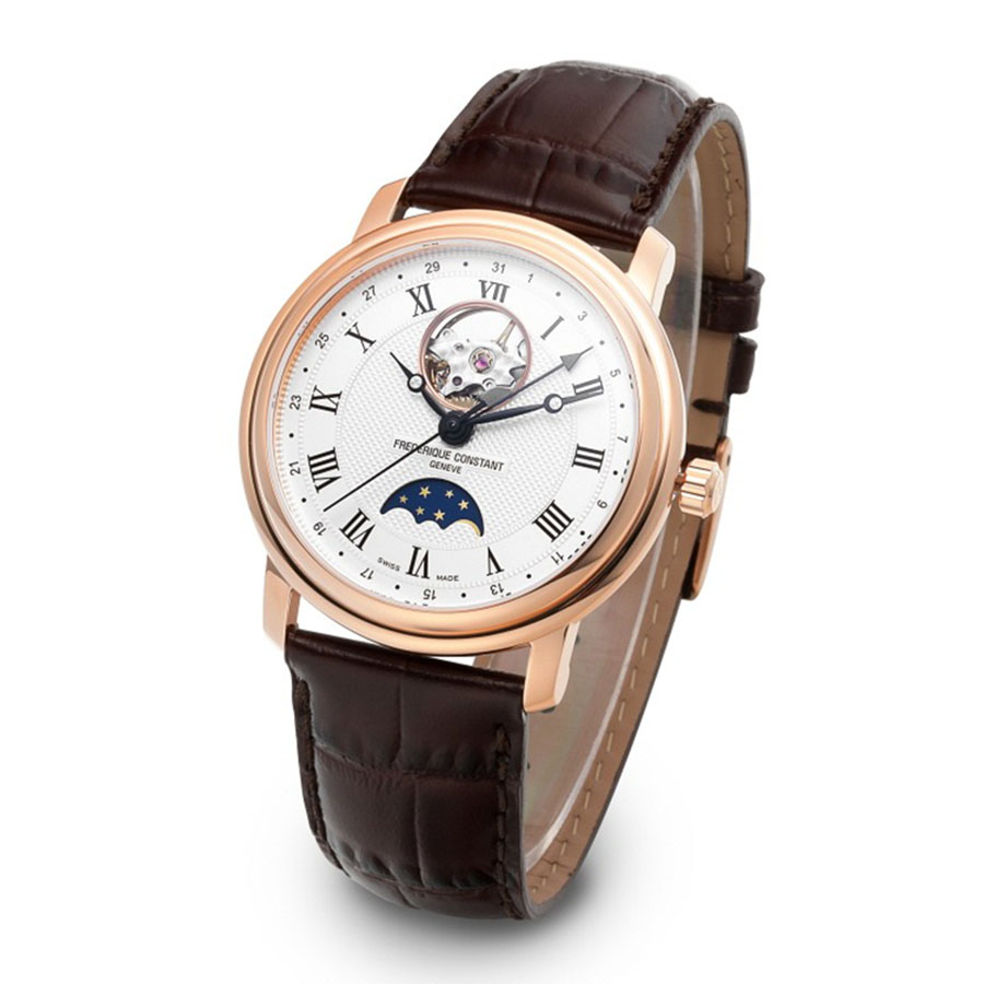 Đồng Hồ Nam Frederique Constant Moon Phase FC-335MC4P4 Màu Nâu Mặt Bạc