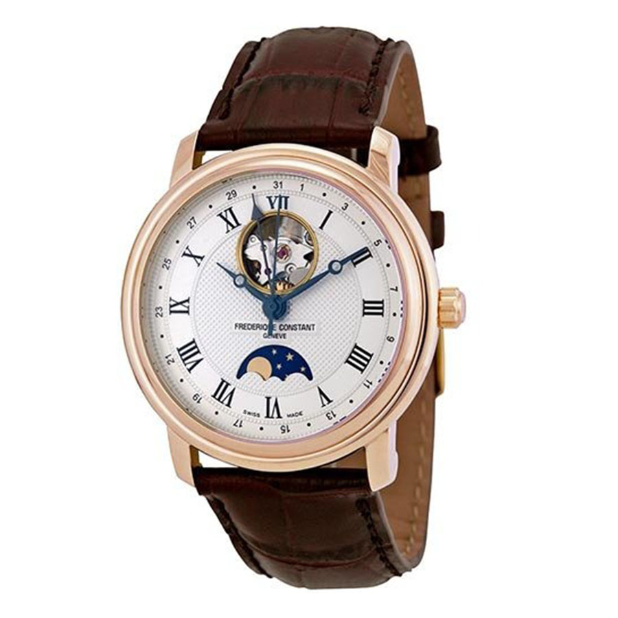 Đồng Hồ Nam Frederique Constant Moon Phase FC-335MC4P4 Màu Nâu Mặt Bạc